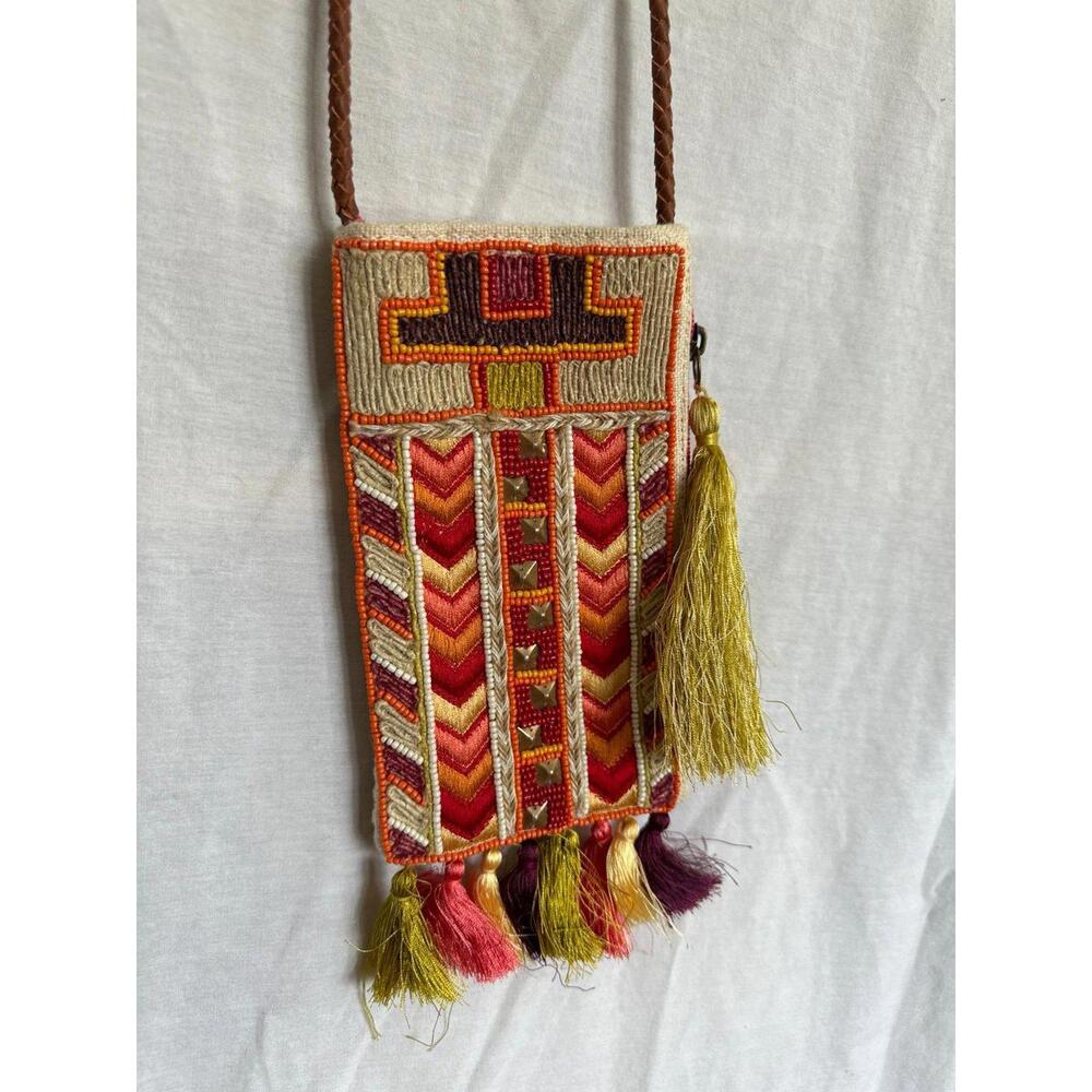 Neon Fringe Phone Purse